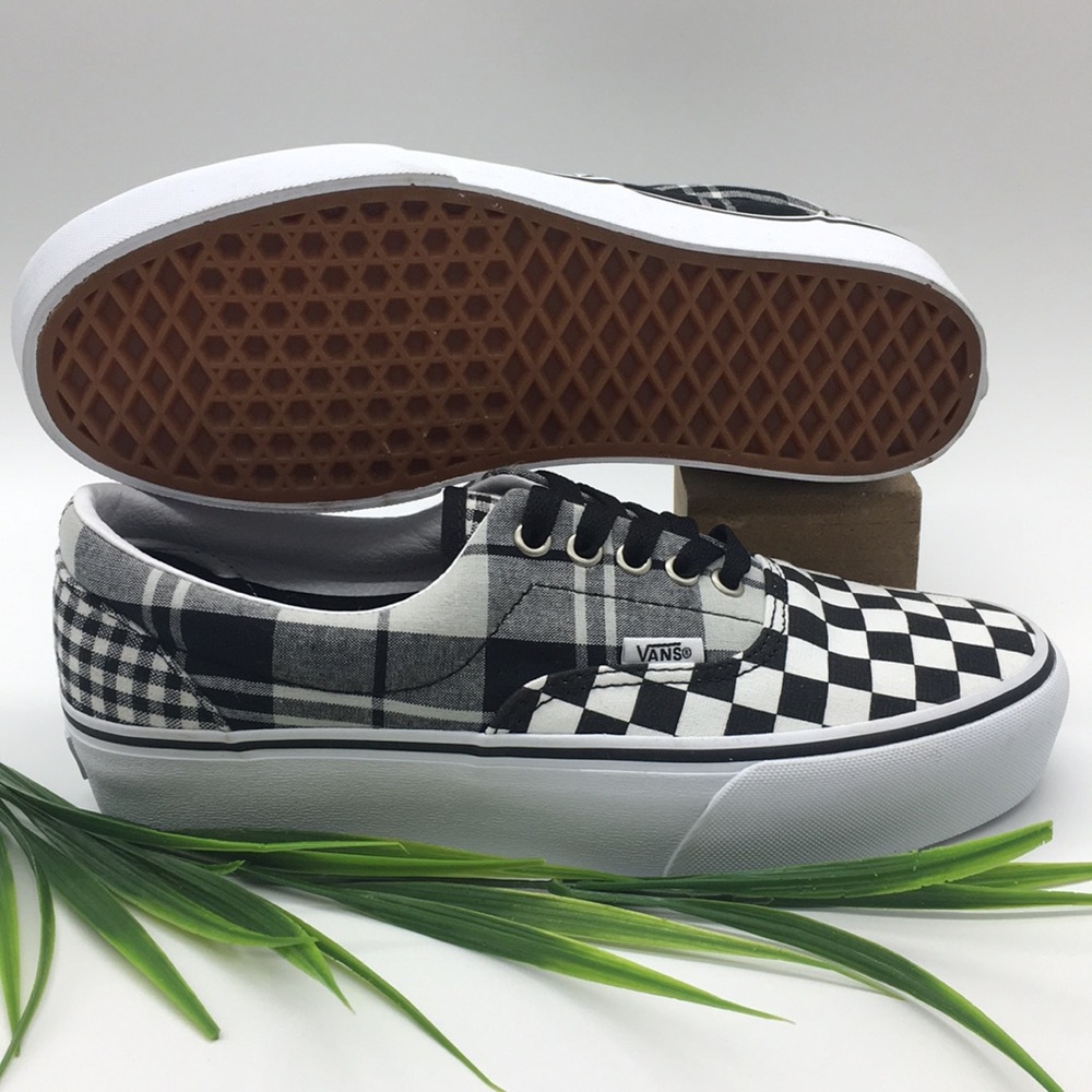 VANS Era Platform Plaid Checkerboard Black/White - Picture 7 of 8
